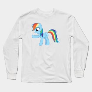 Rainbow Dash hoof bump Long Sleeve T-Shirt